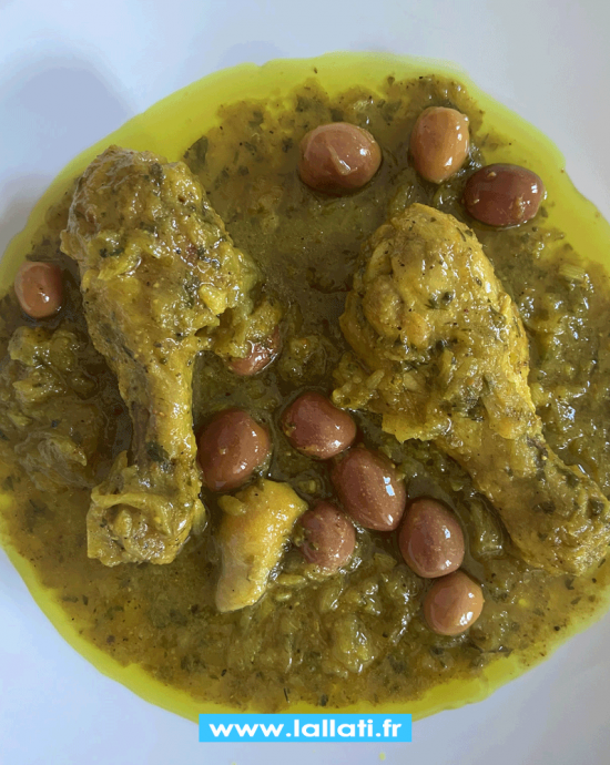 Le tajine de poulet aux olives (recette marocaine)